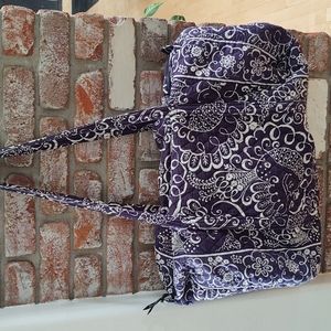 Vera Bradley Navy Blue Duffle Bag, Large